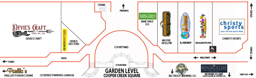 Cooper Creek Square garden level map